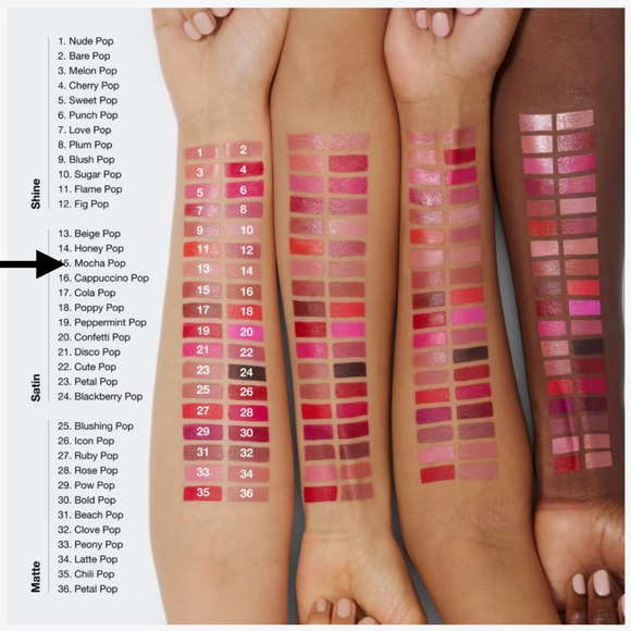 Clinique Pop Lip Colour + Primer Lipstick | Travel Size | Mocha Pop - Picture 3 of 7